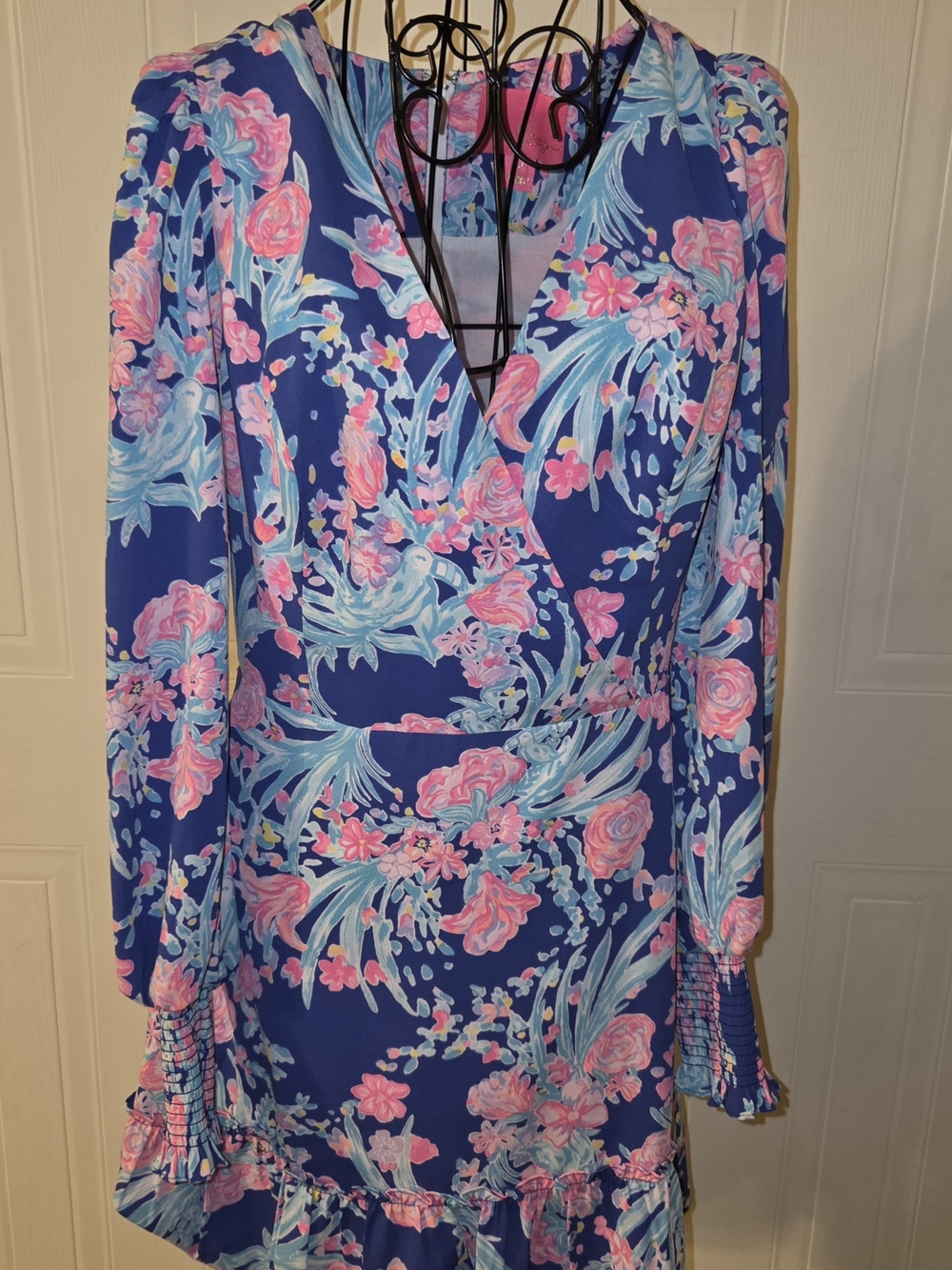 Lilly Pulitzer Rosie Stretch Dress Toucan Party Corsica Blue Size 4